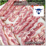 Beef rib SHORTRIB daging iga sapi frozen Australia GREENHAM crossed cuts for galbi bulgogi 3/8" 1cm (price/kg 11-12pcs)